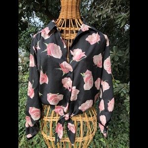 Foreign Exchange Button Up Blouse